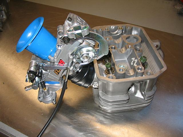 Take one set of 28mm valve heads, sprinkle with Keihin FCR's, then marinade with VP Ultimate 2.  Bake at 85c for 8 laps.